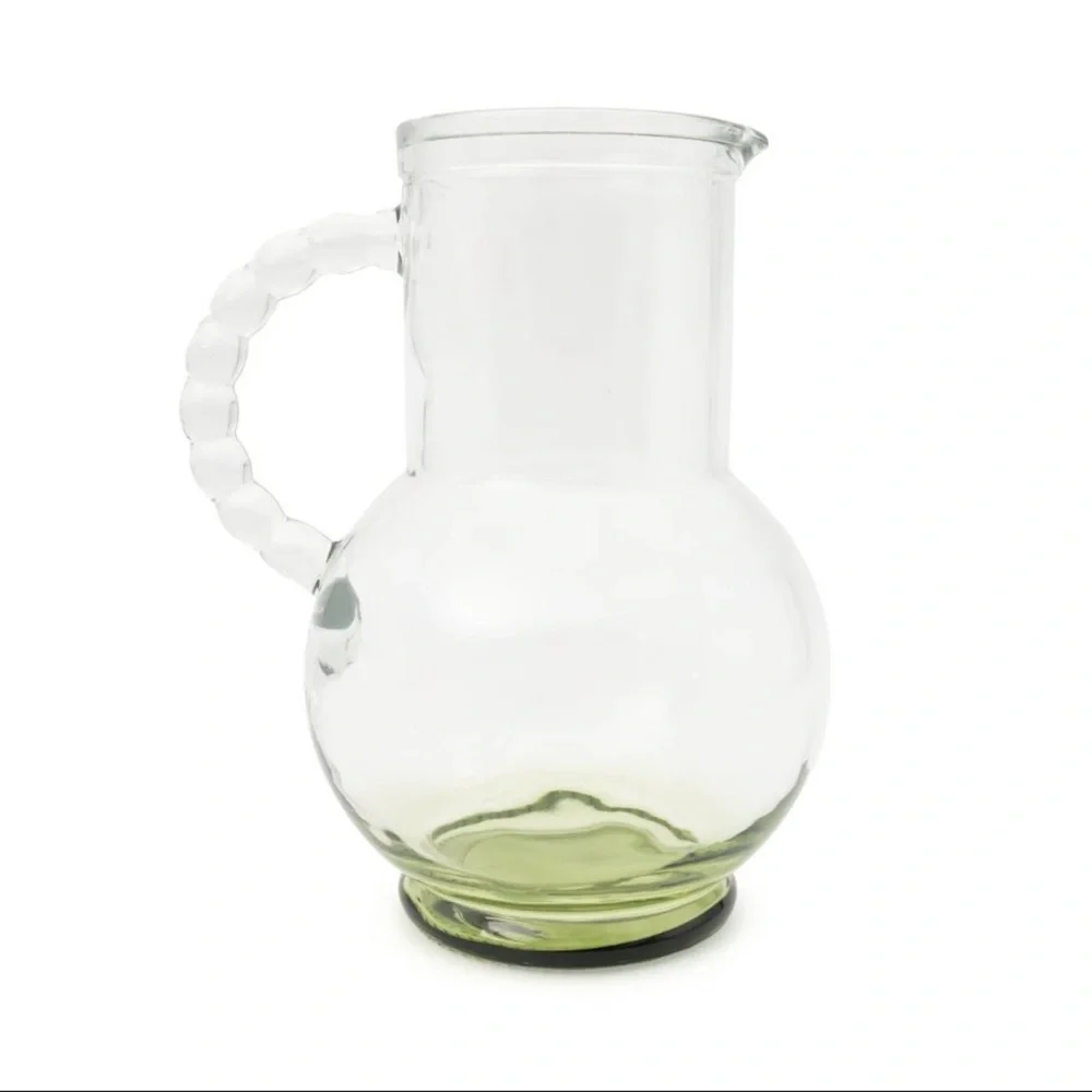 New Target Bullseye Playground Clear Glass Pitcher with Green Tinted Base, 2026